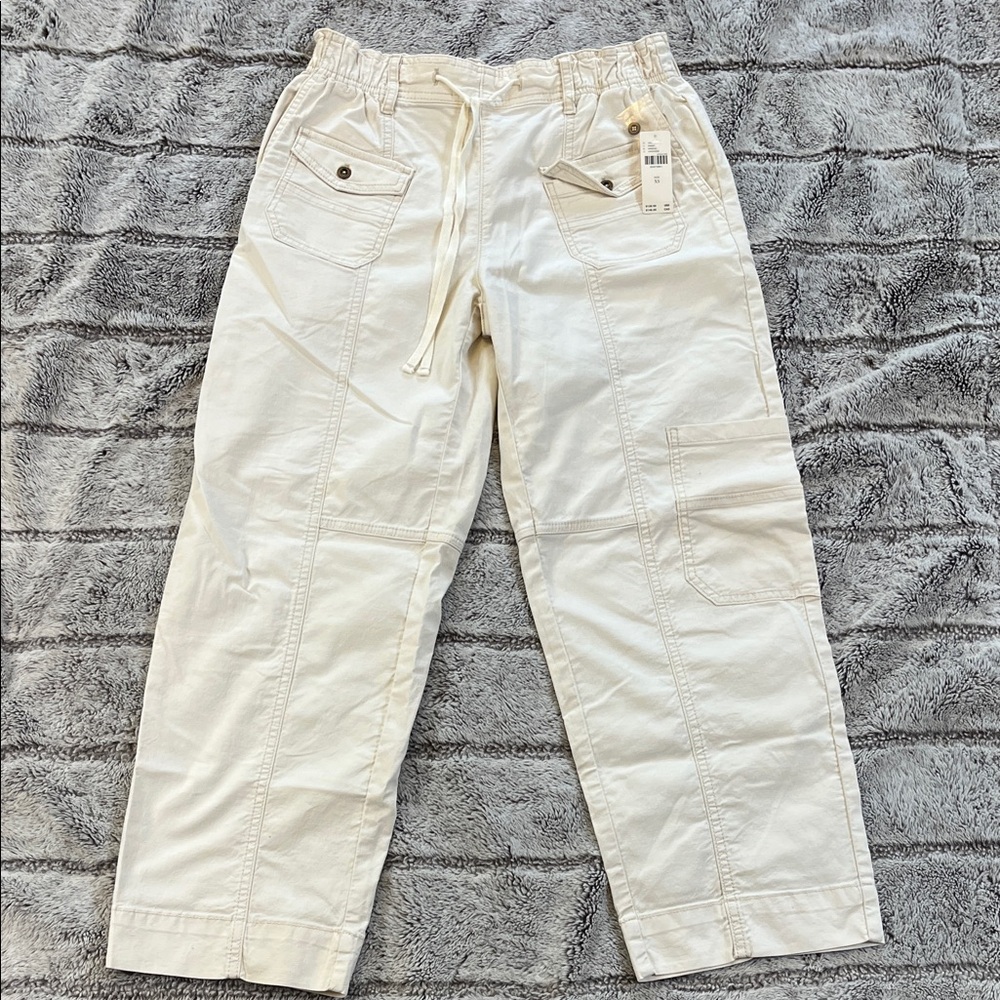 Anthropologie Off-White Cargo Pants
